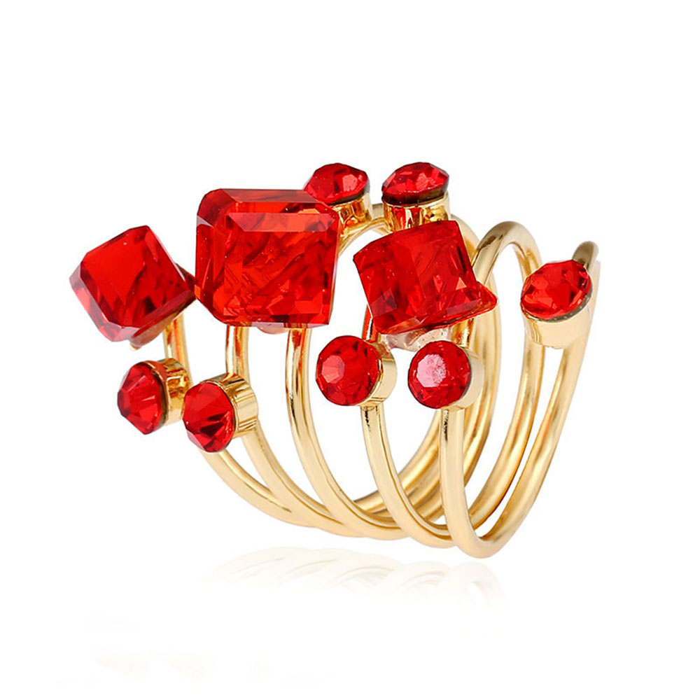 Boho Stackable Gemstone Rings Set For Women   Colorful Crystal Knuckle Rings Gold Tone Vintage Style, Perfect For Party Wedding, Daily Wear & Gift