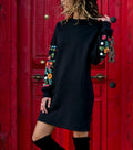 Women Autumn Winter Casual Long Sleeve Floral Embroidery Dress Vest A UN Women Mujeres Dresses Para Mujeres Dresses For Women