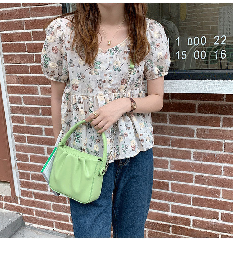 Single Shoulder Messenger Bag Summer Clouds Small Square Bag Women