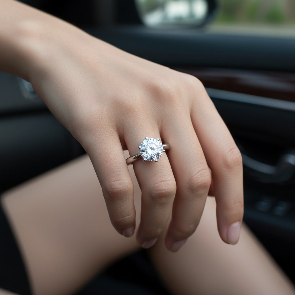 D-Color Moissanite 1-Carat Classic Couple Rings Unisex Design For Both Men And Women
