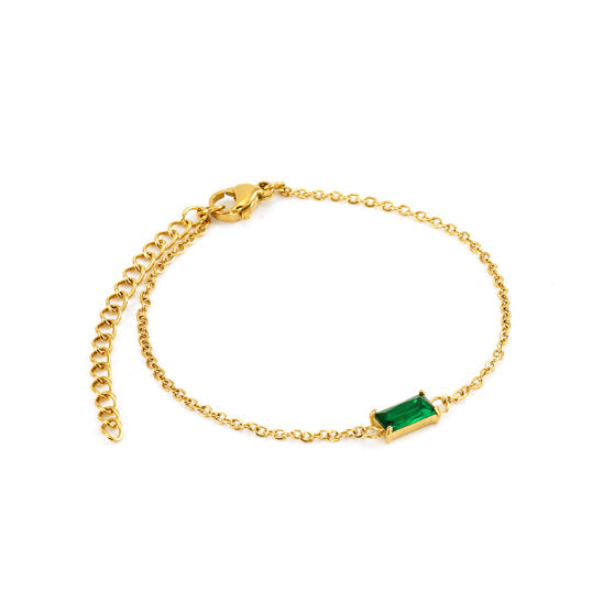 Emerald Titanium Steel Fashion Bracelet For Women